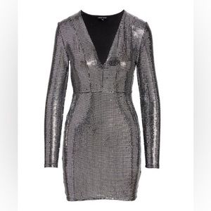 Max + Ash Black and Silver Sequin Bodycon Dress